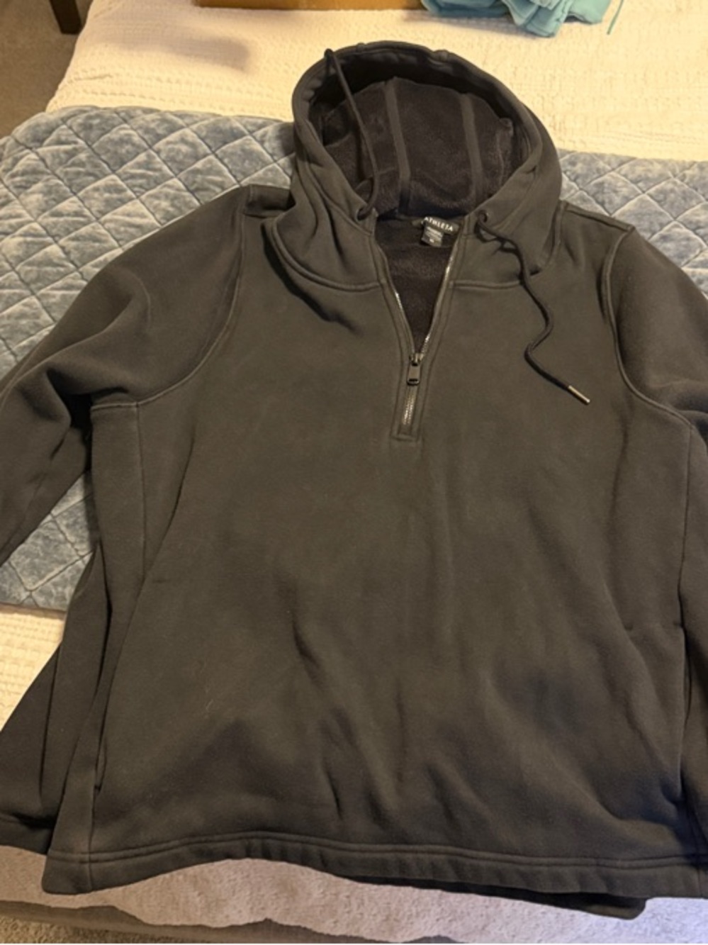 Athleta Black Half-Zip Hoodie